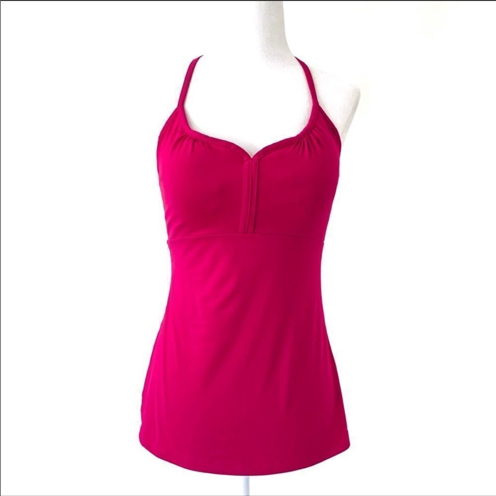 REI Tank Top With Built In Bra Hot Pink Size 2